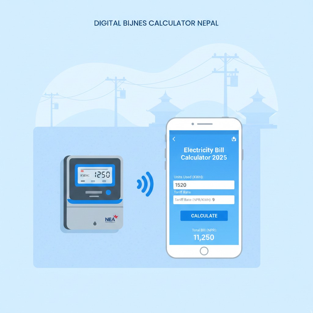Explanation image of what an Electricity Bill Calculator Nepal is and how it works
