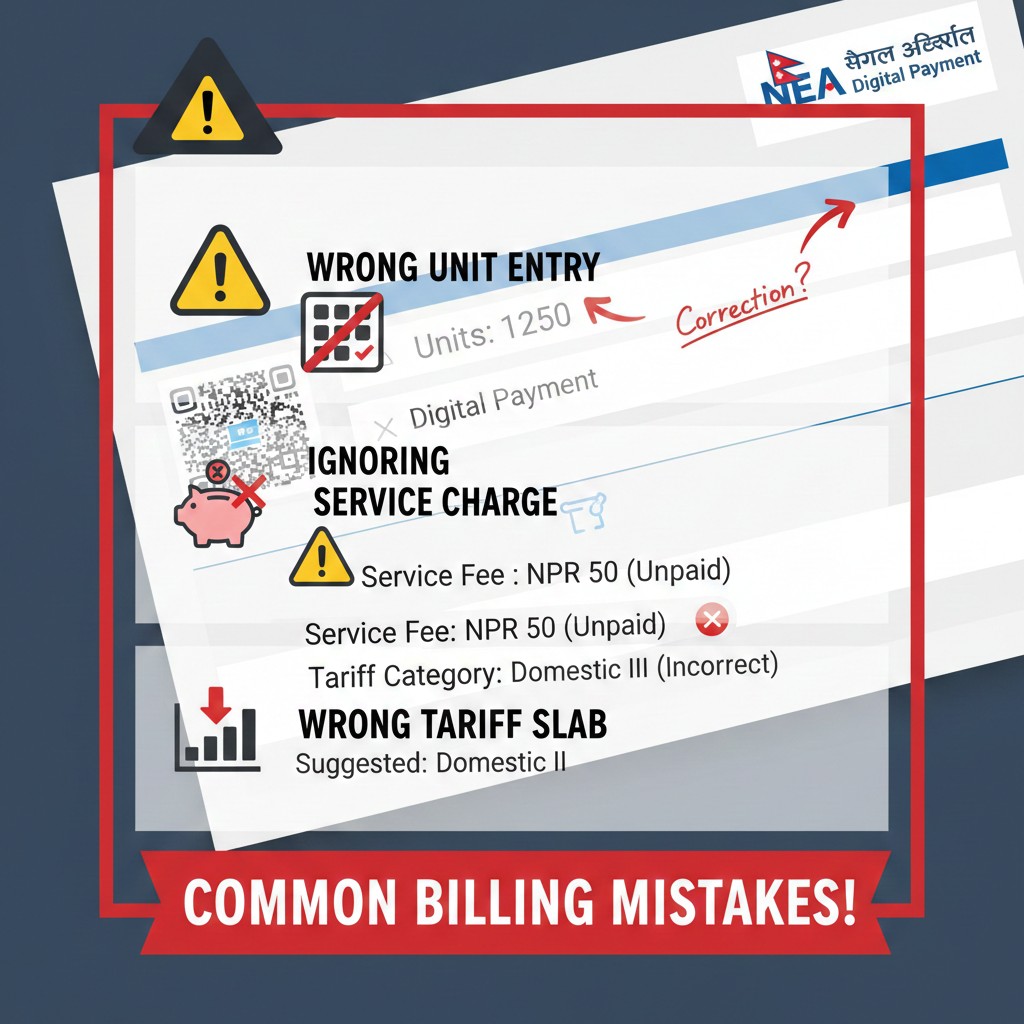 Common mistakes people make while calculating electricity bill in Nepal