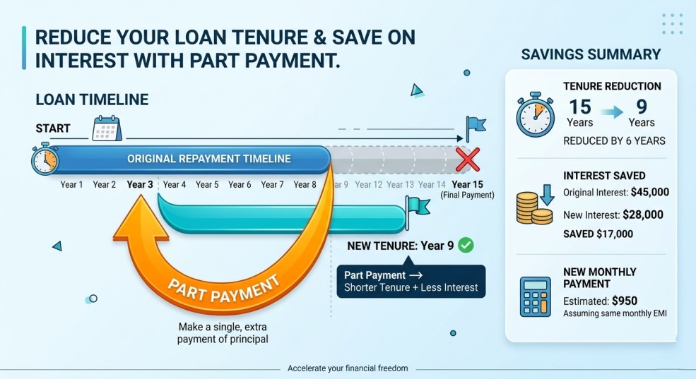 Loan part payment calculator